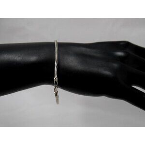 Vintage 925 Silver thicker chain bracelet fits 6" wrist made in Italy